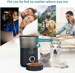 PUPPY KITTY 4L Touchscreen Automatischer Futterautomat Für Katze Und Hund, Timer Futterspender Mit 1-5 Mahlzeiten, Mit Benutzerdefinierter Abgabeton, Portionskontrolle, Edelstahlschale, Schwarz -Garten- & Gewächshäuser Geschäft ff54af65484d4648686af4f5d9346426