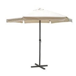 Linder Exclusiv Sonnenschirm, Gartenschirm Ø 300 Cm,mit Kurbel, Beige