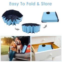 Wolketon 160 X 30cm Faltbarer Hundepool, Verschleissfest Schwimmbad Mit Haustier Badebuerste, Rutschfest Swimmingpool Fuer Grosse & Kleine Hunde Kinder -Garten- & Gewächshäuser Geschäft ff5e51df332c7261fd13ddd8ec7dfae9