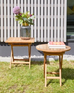 Wholesaler Teak, Rund Geschraubt, Klappbar Ø Ca. 50 Cm, Höhe Ca. 50 Cm -Garten- & Gewächshäuser Geschäft ff66fd2964cd100c06354822b6b644cf